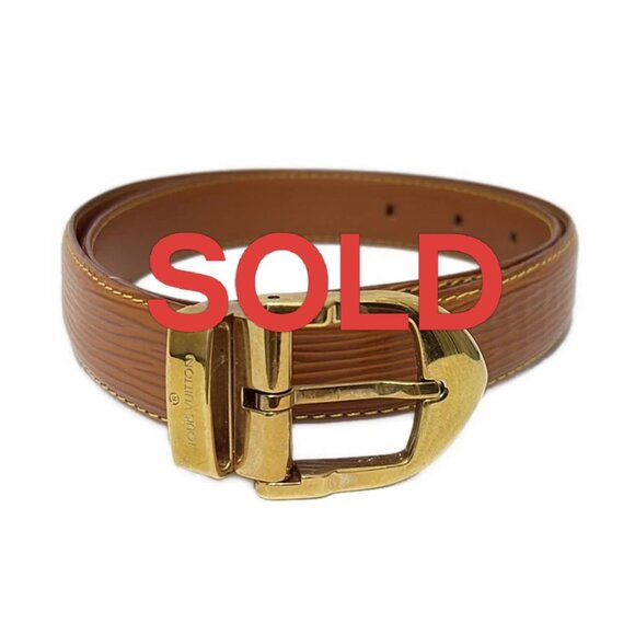LOUIS VUITTON Ceinture Classic Epi Cipango Gold Epi - Belt 135-070825 - Picture 1 of 4